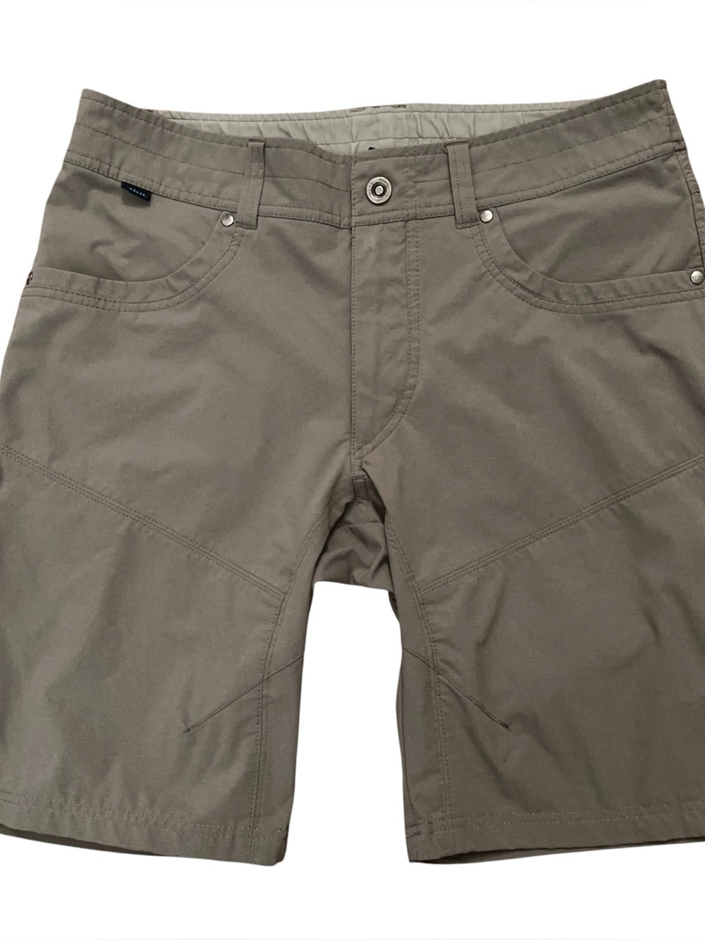 Kuhl Silencr Kargo Shorts Mens 34 Cargo Pockets 10" Ripstop Hiking Outdoor Gray